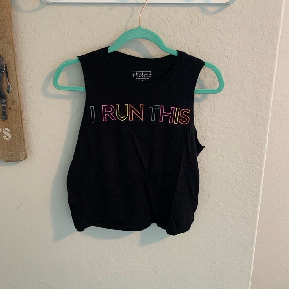 💪🏻👚 Miken I Run This Tank Black Medium